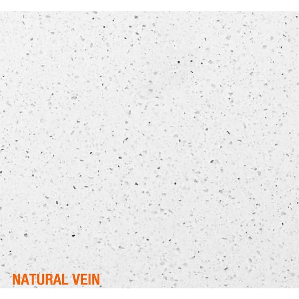 YASINU YN23 36 in. W x 22 in. D Quartz Vanity Top in White with