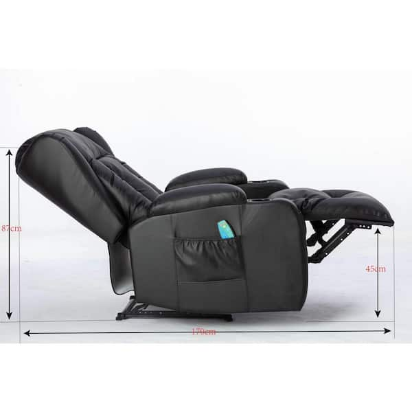  Seegool Rocking Massage Recliner Chair with Heat and Vibration  Function, PU Leather Electric Massage Chair Remote Control with Adjustable  Footrest and 2 Side Pocket Living Room Chair : Beauty & Personal