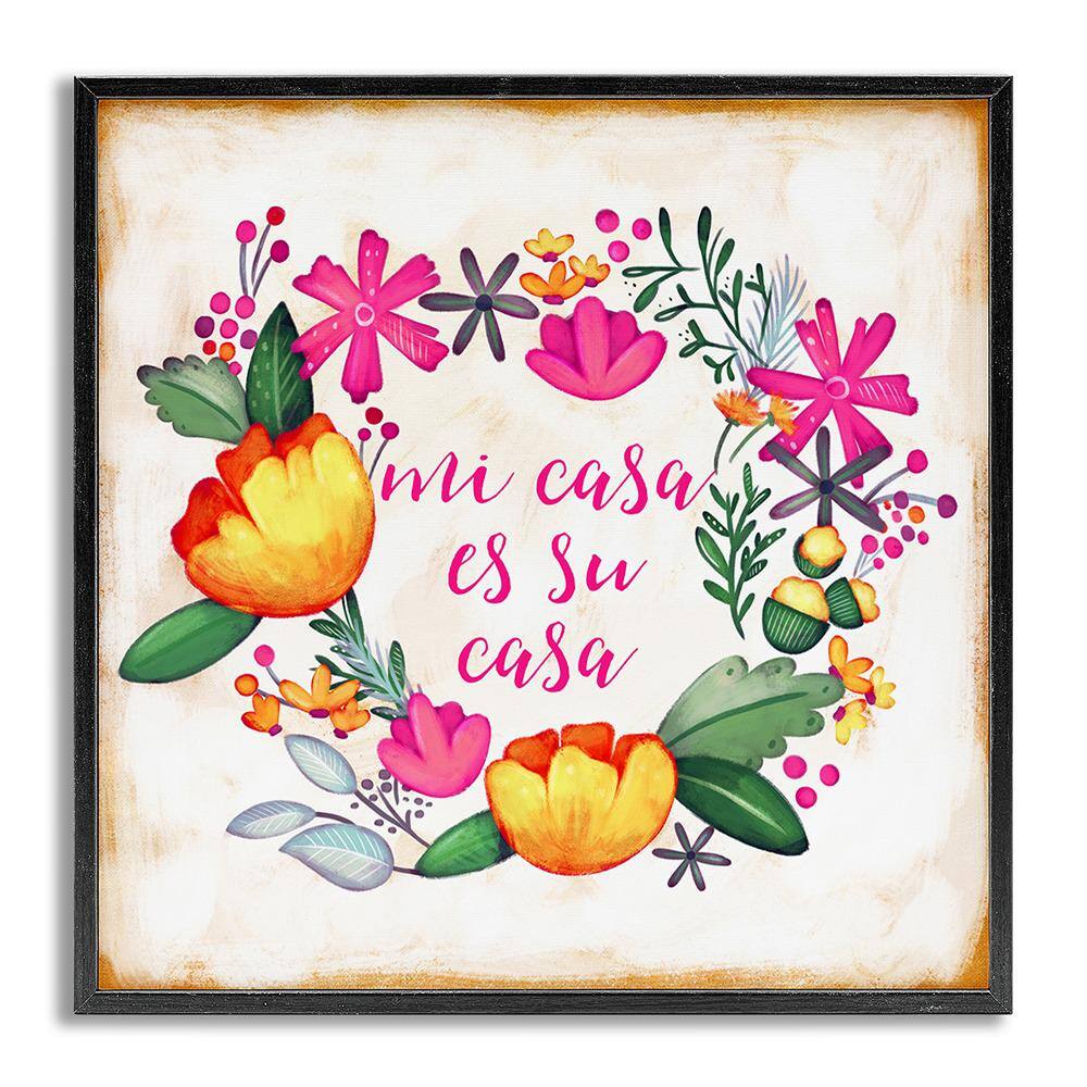 Floral My House Your House by Josefina Gray Framed Typography Giclee Art Print 17 in. x 17 in. price history on PriceWatchPro