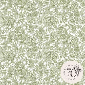 Louise Moss Green Removable Wallpaper Sample