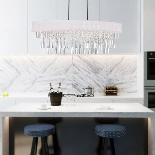 Franca 8 Light Drum Shade Chandelier With Chrome Finish