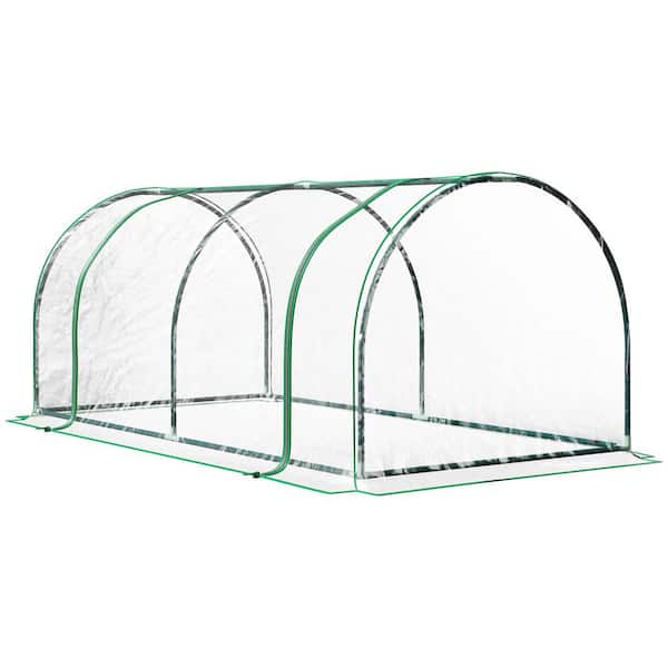 Greenhouse Steel 7 ft. x 3 ft. Waterproof Planter w/ 4 Zippered Doors Portable Hot House for Extended Growing Season Kit