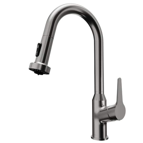 Scottsdale Single Hole Single Handle Pull-Down Sprayer Kitchen Faucet In Stainless Steel