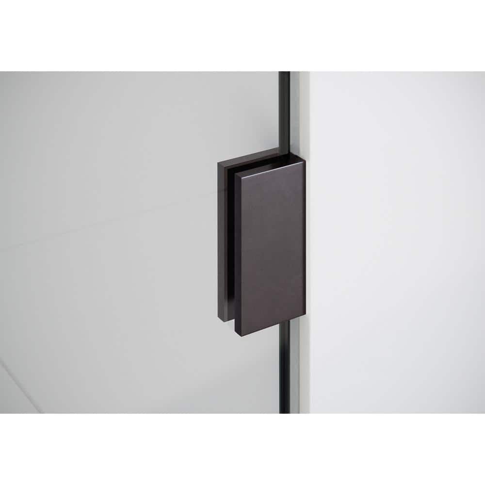 Vela Frameless Oil Rubbed Bronze Glass Shower Panel, 78" x 35"