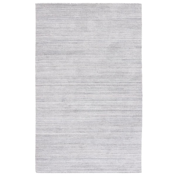 Mirage 10 ft. x 14 ft. Brown/Ivory Striped Marle Solid Color Area Rug