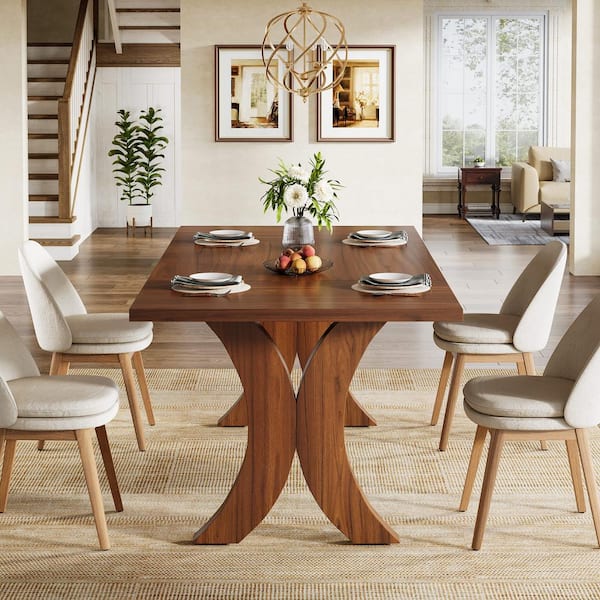 Tribesigns 63-Inch Dining Table For 4-6 People, Rectangular