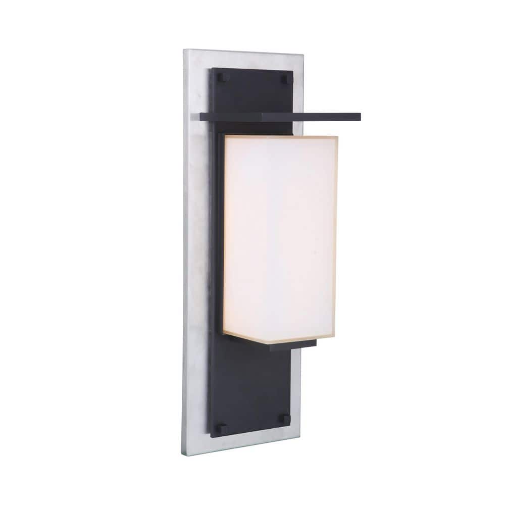 24" Stainless Steel and Midnight LED Wall Lantern Sconce