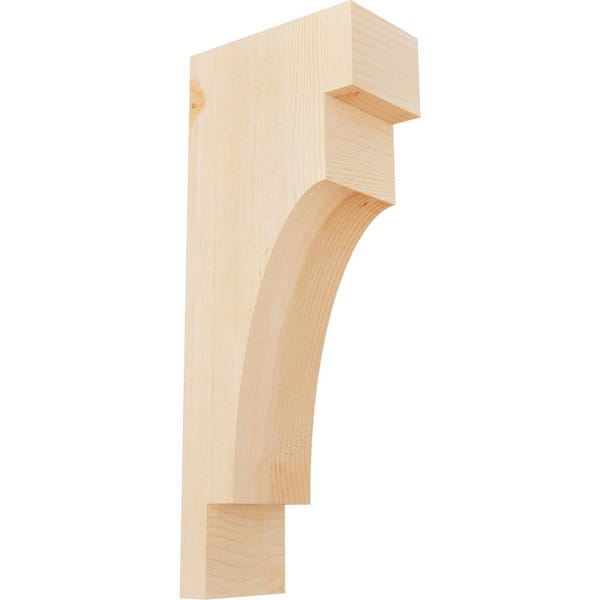 Ekena Millwork 5-1/2 in. x 10 in. x 26 in. Douglas Fir Mediterranean Smooth Corbel