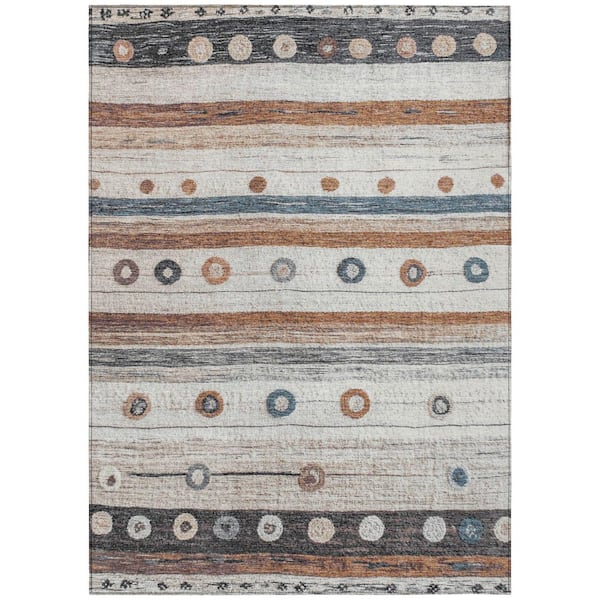 Chantille Machine Washable Indoor/Outdoor Abstract ACN1964 Copper 10 ft. x 14 ft. Area Rug