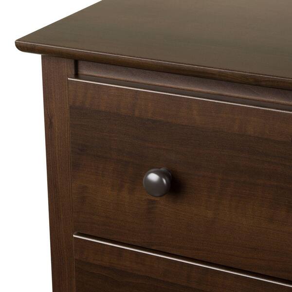 Prepac Espresso Fremont Tall 2 Drawer Nightstand with Open Shelf