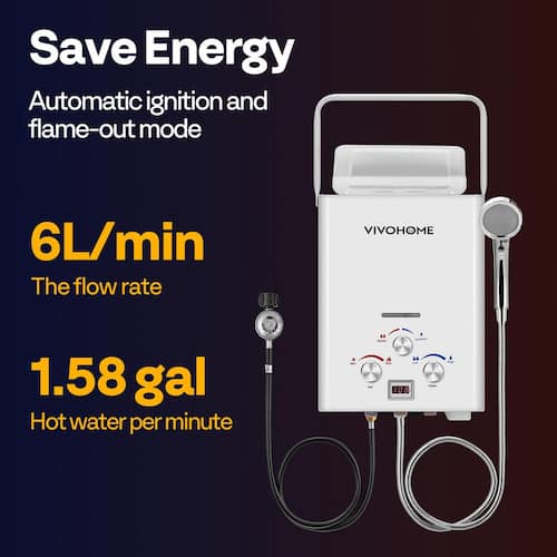 Flow Rate Gpm Needed For Tankless Water Heater GPM 6L Portable