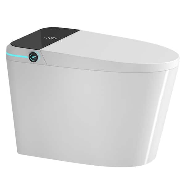Matte Black Square Smart Toilet with Built-in Tank, Deodorizing Auto Open/Close