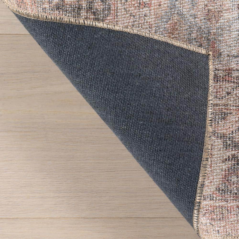 Hillstone Red and Beige Rectangular Synthetic Area Rug