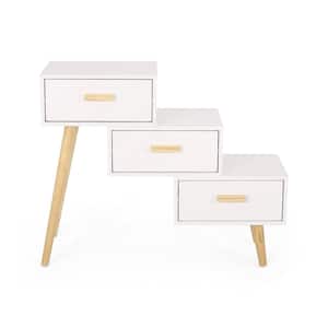 Payson Matte White Accent Cabinet with Drawers