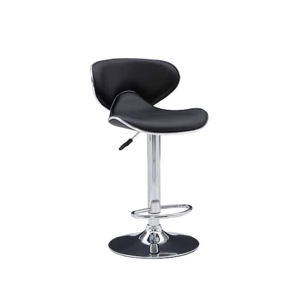Powell Company 32 in. Adjustable Height Black and Chrome Bar Stool