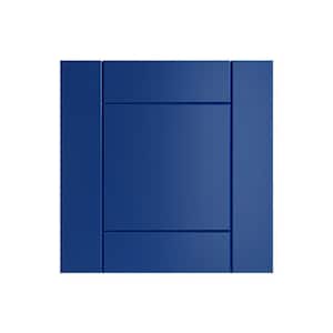 Sanibel 13 in. W x 0.75 in. D x 13 in. H Blue Cabinet Door Sample Reef Blue Matte