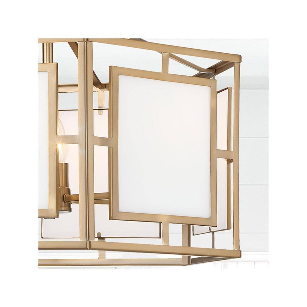 Vibrant Gold 6-Light Drum Chandelier with Silk Glass
