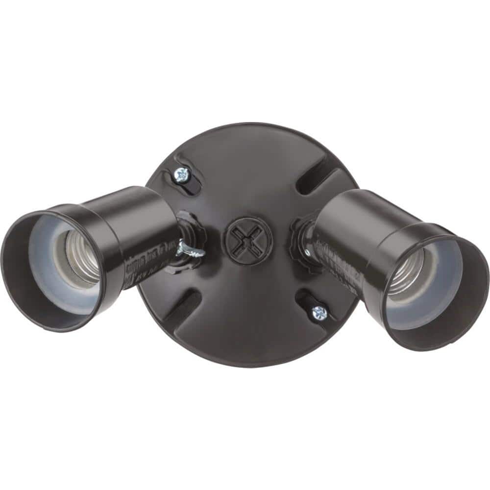 Bronze Dual Head Adjustable Outdoor Flood Light