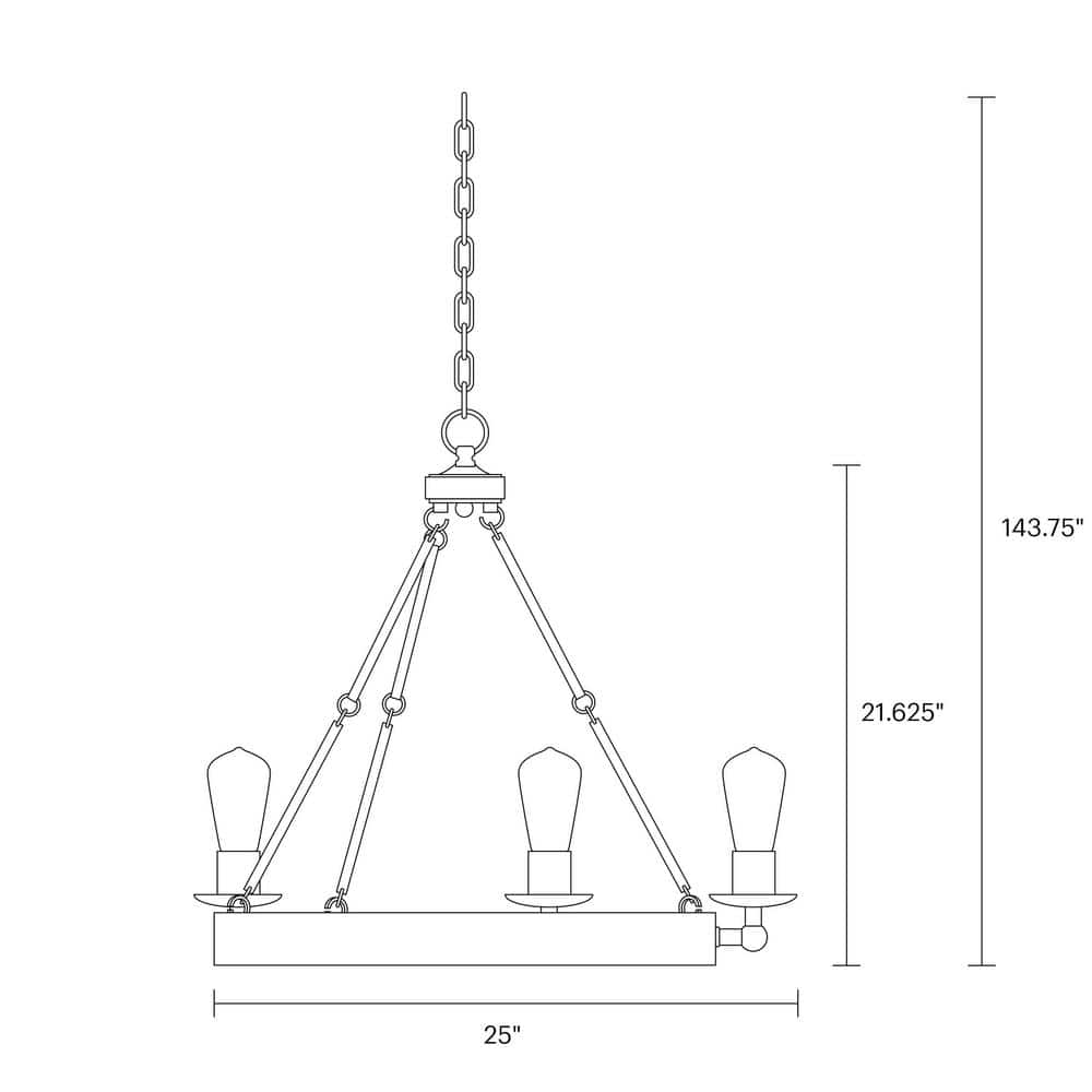 Stardust Finish 5-Light Chandelier with Clear Beveled Shade