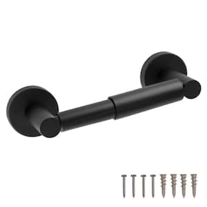 Graz Park 2-Post Toilet Paper Holder with Mounting Hardware in Matte Black (1-Piece)