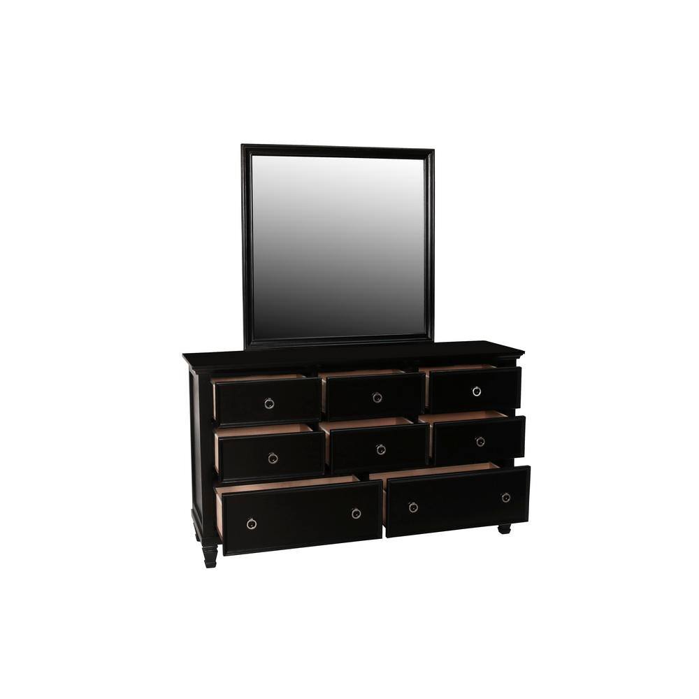 Tamarack Black 8-Drawer 62.13 in. Wide Dresser