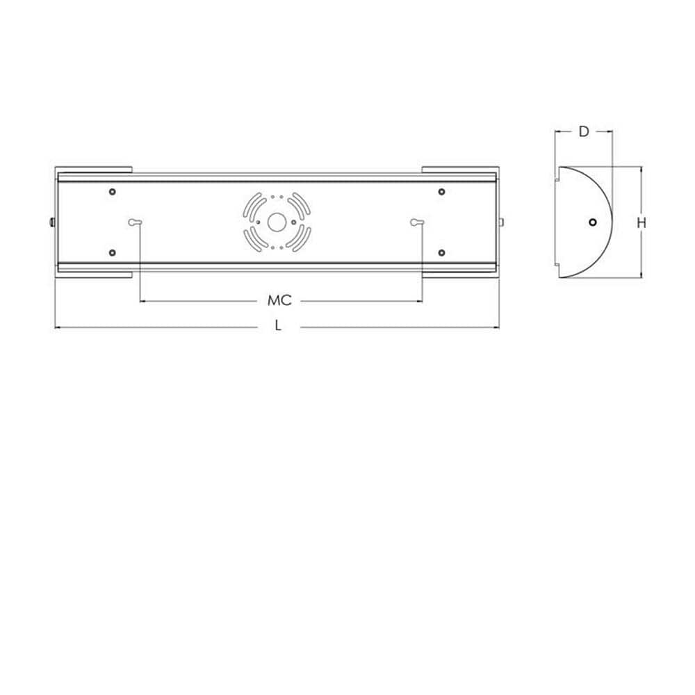 Pacific Satin Nickel Cylinder LED Bath Bar - Energy Star