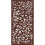 6 ft. x 3 ft. Espresso Brown Decorative Composite Fence Panel in the Botanical Design