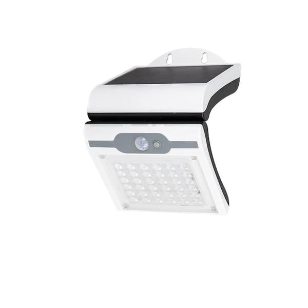 Mediterraneo Tama 300 Lumen Low Voltage White Large Solar Integrated LED Landscape Flood Light (1-Pack)