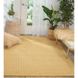 Perris Gold 5 ft. x 8 ft. Solid Contemporary Area Rug