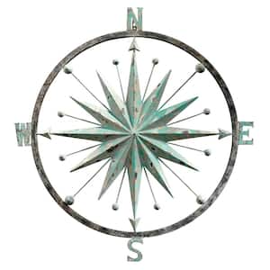 37 in. x 37 in. Rose of Winds Compass Rose Wall Sculpture