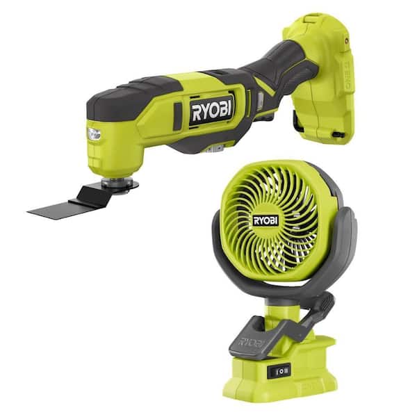 ONE+ 18V Cordless Oscillating Multi-Tool with ONE+ 18V Cordless 4 in. Clamp Fan (Tools Only)