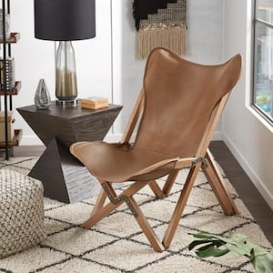 Brown Genuine Top Grain Leather Tripolina Sling Chair