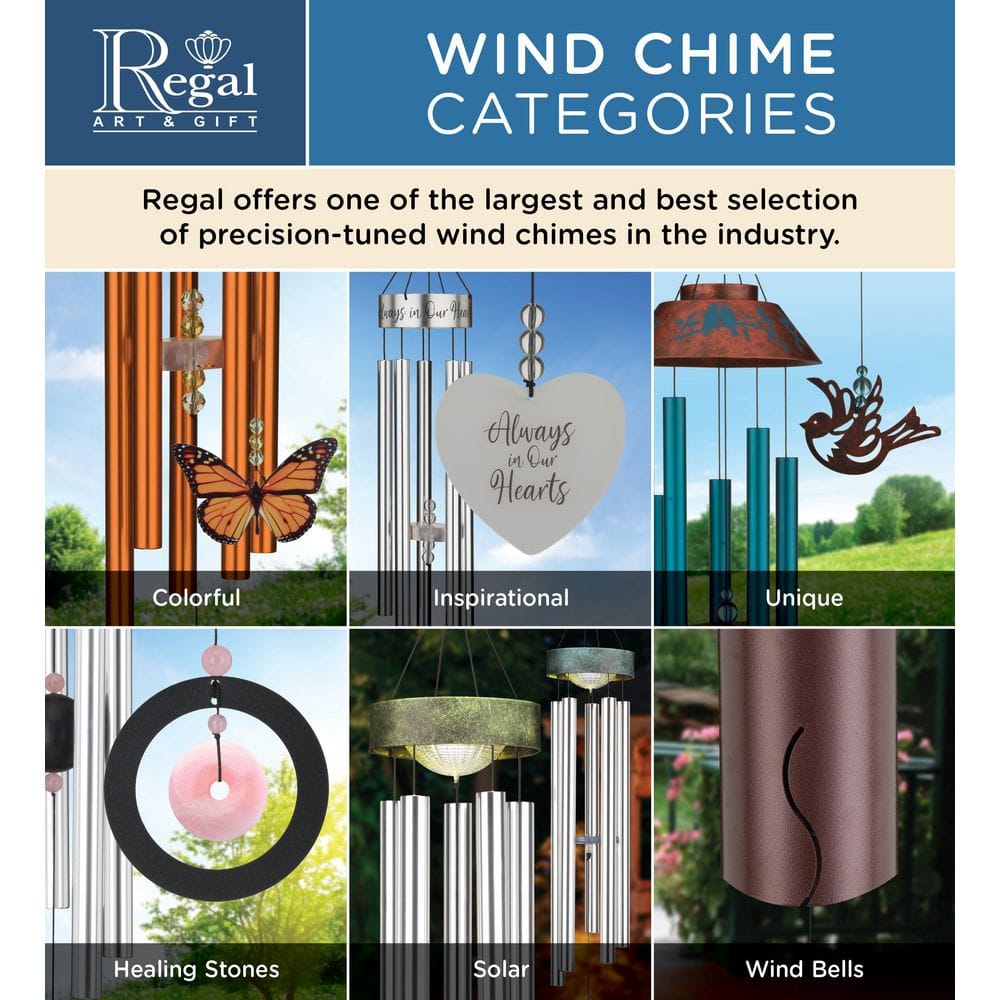 Burgundy Weather Resistant Steel Wind Bell with Hook