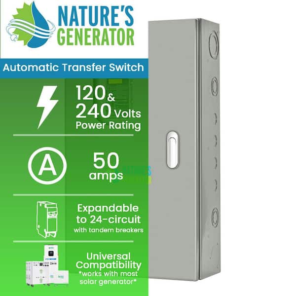 Natures Generator 50A Automatic Generator Transfer Switch