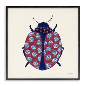 Rose Blooming Beetle by Yvette St. Amant Black Framed Animal Giclee Art Print 24 in. x 24 in.
