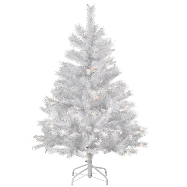 National Tree Company 4.5 ft. PreLit Winchester White Pine Artificial Christmas Tree with Clear Lights