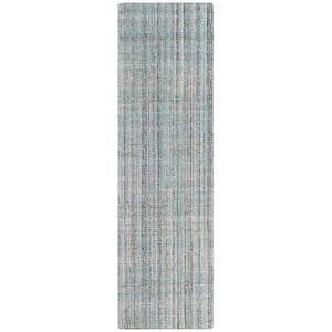 Abstract Blue/Multi 2 ft. x 10 ft. Striped Runner Rug