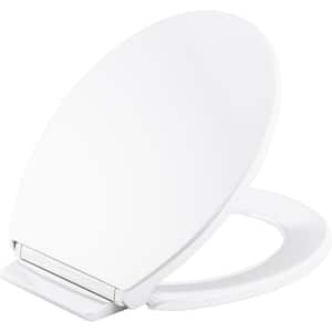 Highline Quiet-Close Round Closed Front Toilet Seat in White (2-Pack)