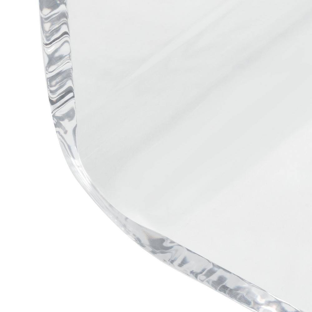 Clear Acrylic C-Form Modern Accent Table