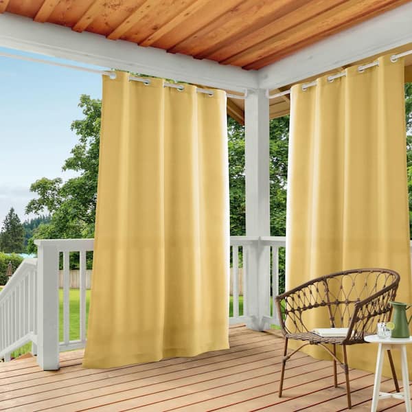 EXCLUSIVE HOME Cabana Seafoam Solid Light Filtering Grommet Top