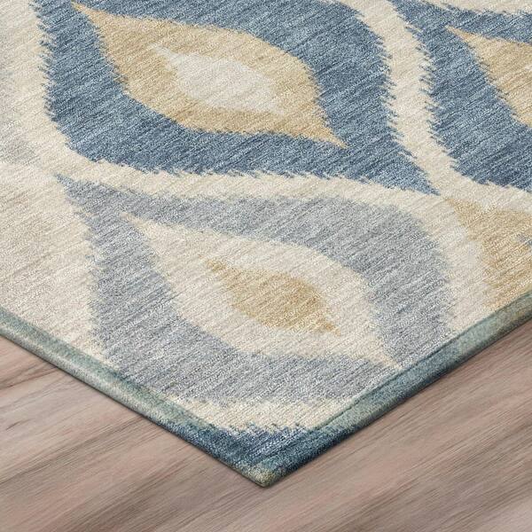 Chantille Machine Washable Indoor/Outdoor Abstract ACN3121 Silver 3 ft. x 5 ft. Area Rug