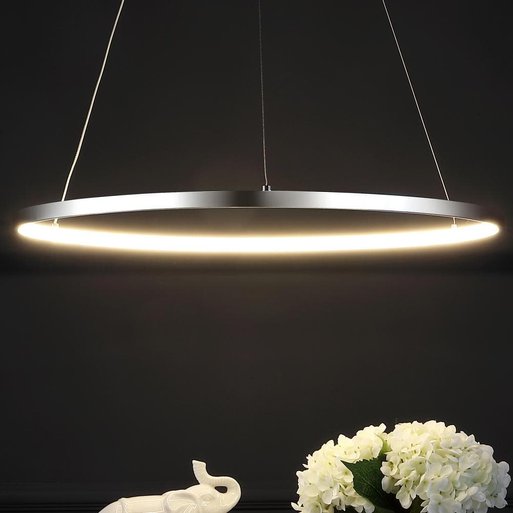 Brice 23.75 in. Chrome Modern Bohemian Iron Integrated LED Pendant price history on PriceWatchPro