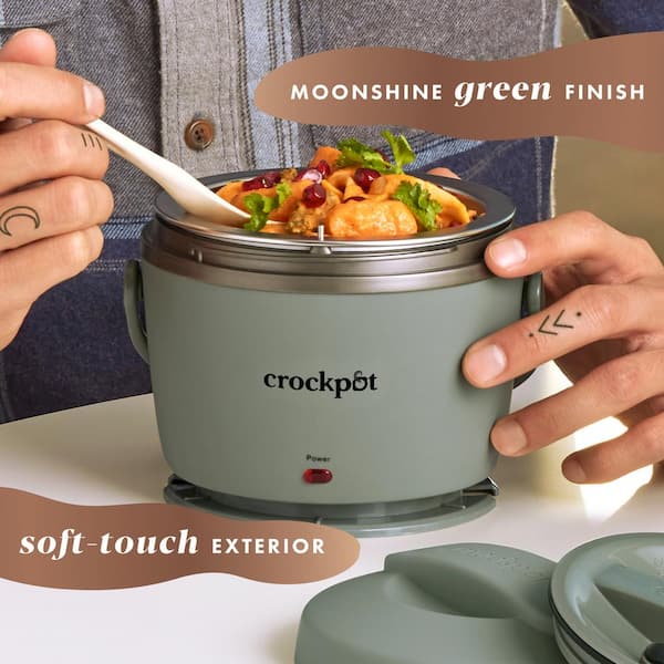 Crock-Pot . 625 qt. (20 oz.) Moonshine Green Lunch Crock Slow