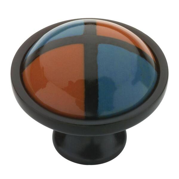 Liberty Southwestern 1-3/8 in. Terracotta And Turquoise Cabinet Knob-DISCONTINUED