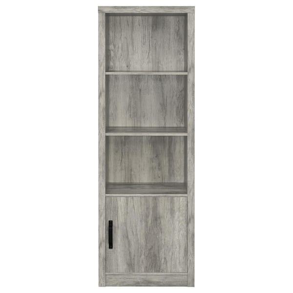 Coaster Burke Gray Driftwood 3-shelf Media Tower with Storage