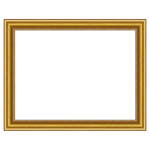 Amanti Art Townhouse Gold 28 in. x 22 in. Wood Framed Dry Erase Magnetic Memo Board