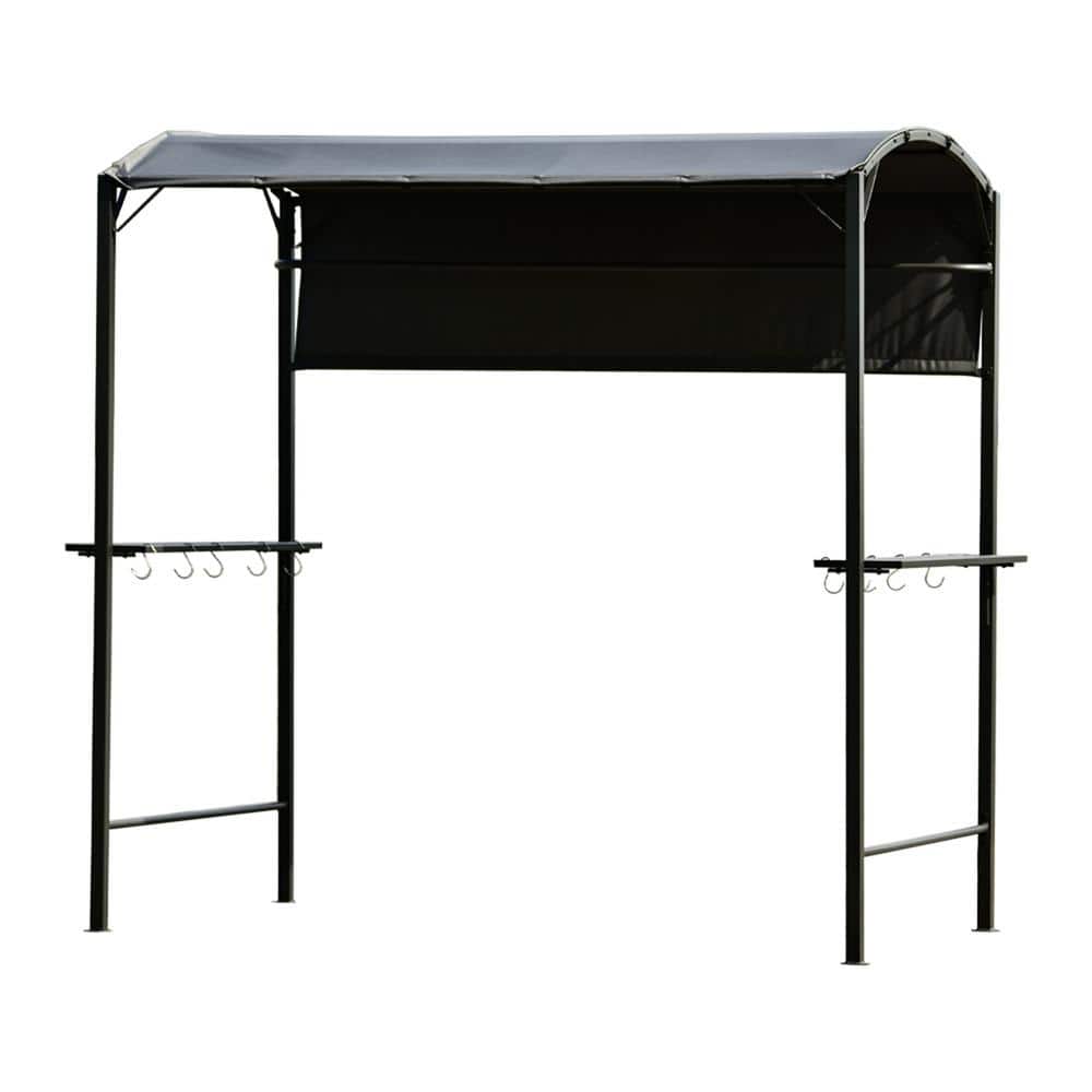 Sireck 4.5 ft. x 7.1 ft. Gray Outdoor Steel Double Tiered