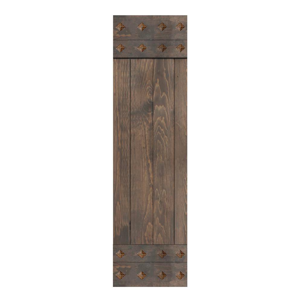 Smoky Gray Solid Wood Mid-Century Modern 24" x 84" Barn Door Slab