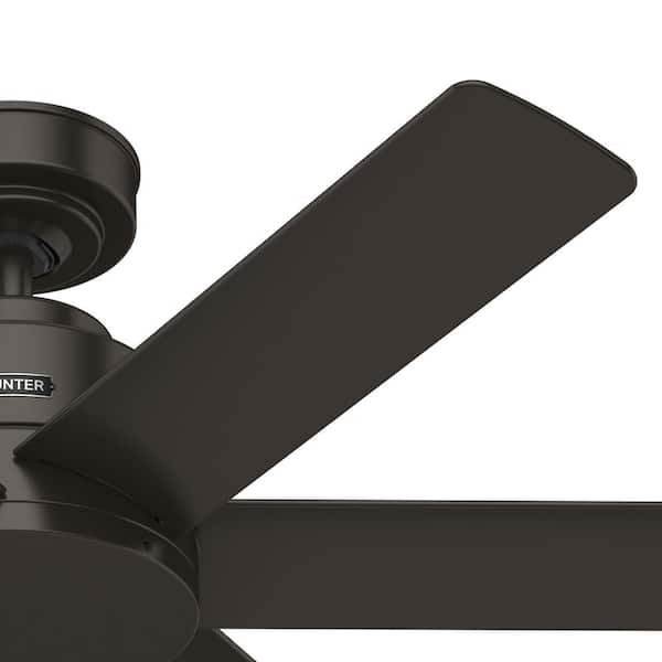 Hunter - Kennicott 44 in. Indoor/Outdoor Premier Bronze Ceiling Fan with Wall Control For Patios or Bedrooms