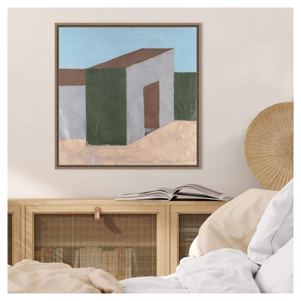 Textured Facades IV Abstract Canvas Print with Bronze Frame